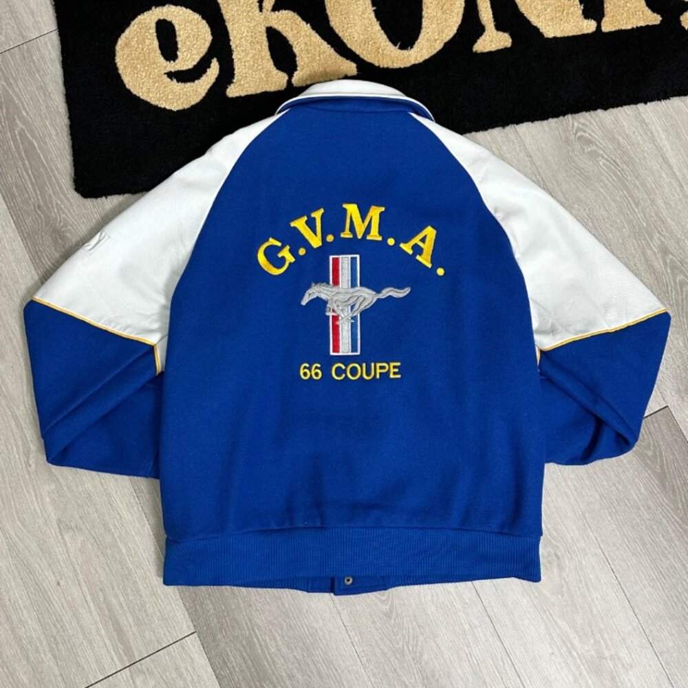 Vintage Greater Vancouver Ford Mustang Association 66 Coupe Varsity Jacket - M